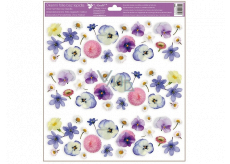 Window film without adhesive pansy stripes 30 x 33,5 cm