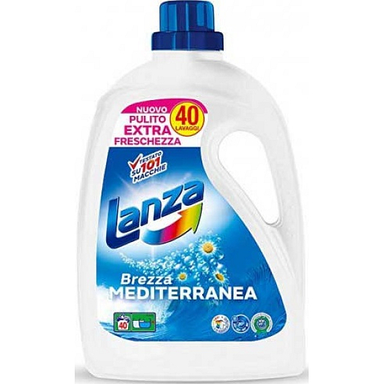 Lanza Brezza Mediterranea - Mediterranean breeze gel liquid detergent for white and coloured linen 40 doses 2 l