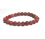 Jasper / Regalite Imperial Sea Sediment Red Sea Bracelet elastic mixed mineral, ball 8 mm / 16 - 17 cm