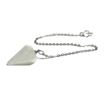 Crystal Pendulum natural stone 2,5 cm + 18 cm chain with bead, stone stones