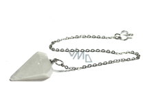 Crystal Pendulum natural stone 2,5 cm + 18 cm chain with bead, stone stones