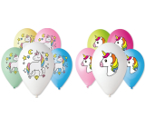 Balloons printed with unicorns 30 cm 5 pieces mix of motifs