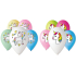 Balloons printed with unicorns 30 cm 5 pieces mix of motifs