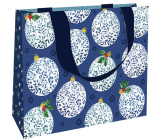 Nekupto Paper gift bag with embossing 23 x 18 cm Christmas blue flasks