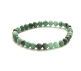 Emerald stone bracelet elastic natural stone, ball 7,3 - 7,8 mm / 16 - 17cm, Emerald A+++, true-love-happiness-prosperity-creativity