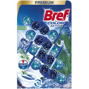 Bref Color Aktiv Eucalyptus Toilet Block, 4× 50 g