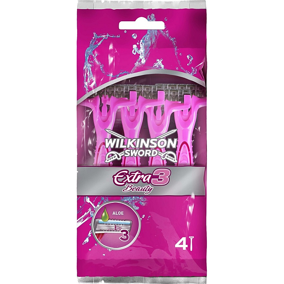 Wilkinson Lady Extra 3 Beauty disposable razor 3 blades 4 pieces