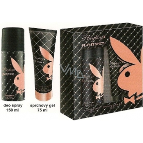 Playboy Play It Spicy deodorant spray 150 ml + shower gel 75 ml, cosmetic set