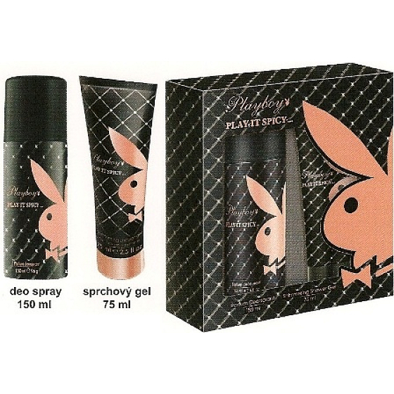 Playboy Play It Spicy deodorant spray 150 ml + shower gel 75 ml, cosmetic set