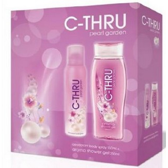 C-Thru Pearl Garden deodorant 150 ml + shower gel 250 ml, cosmetic set for women