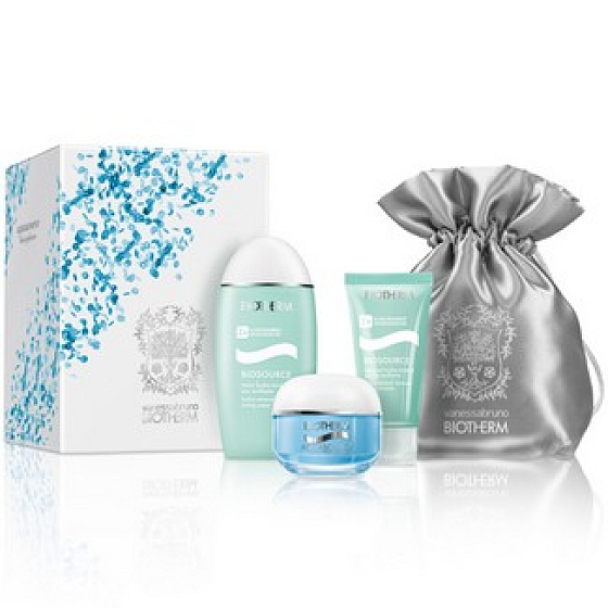 Biotherm Aquasource moisturizing gel 50 ml + toning foam 50 ml + lotion 125 ml + bag, cosmetic set