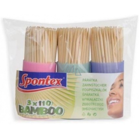 Spontex Toothpicks bamboo 3 x 110 pieces box