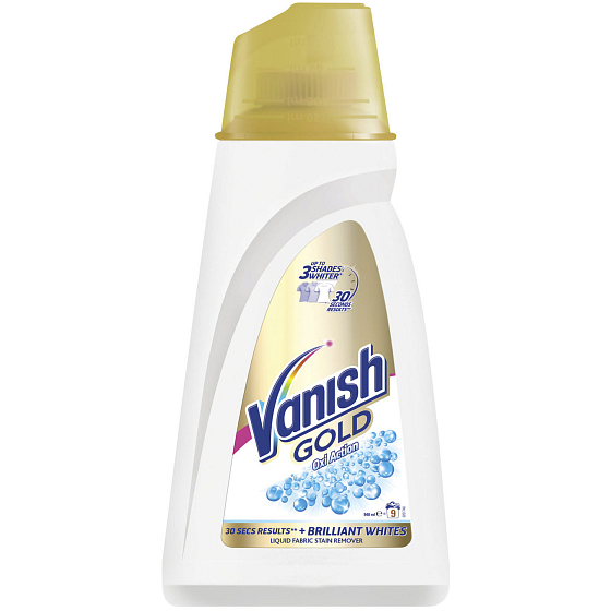 Vanish Gold Oxi Action liquid stain remover for white laundry 9 washes 940 ml
