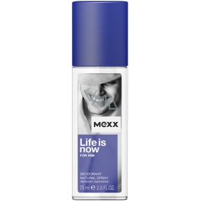 Mexx Life Is Now for Him perfumed deodorant glass 75 ml