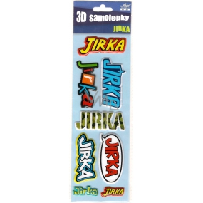 Nekupto 3D Stickers with the name Jirka 8 pieces