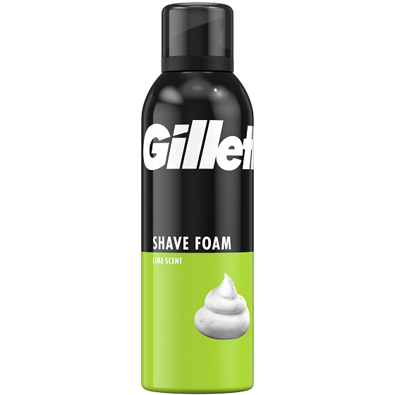 Gillette Classic Lemon Lime Shaving Foam for Men 200 ml