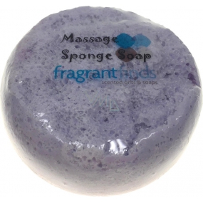 Fragrant Blue Glycerin Massage Soap with Sponge Infused with Dolce & Gabbana Light Blue Perfume Scent in Purple-Blue Color 200 g