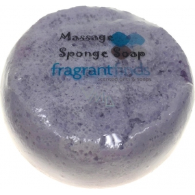 Fragrant Blue Glycerine massage soap with a sponge filled with the scent of Dolce & Gabbana Light Blue perfume in violet-blue color 200 g