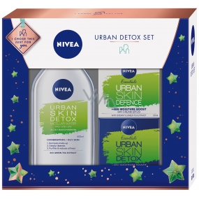 Nivea Urban Skin Defense day cream 50 ml + Urban Skin Detox night cream 50 ml + Urban Skin Detox micellar water 400 ml, cosmetic set