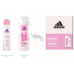 Adidas Control Smooth antiperspirant deodorant spray for women 150 ml + shower gel 250 ml, cosmetic set
