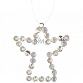 Metal hanging angel with stones 9 cm
