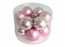 Flask glass light pink set 2 cm, 12 pieces