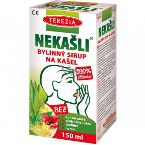 Terezia Nekašli 100% natural herbal syrup for irritated throat during colds 150 ml