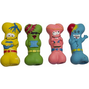 Trixie Latex Bone Musicians Squeaky Dog Toy 14 cm Various Colors