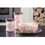 WoodWick Pressed Blooms & Patchouli scented candle with wooden wick and lid glass medium 275 g
