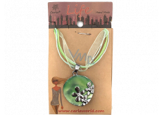 Albi Jewellery necklace Oval green 1 piece