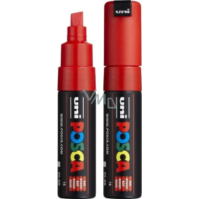 Posca Universal acrylic marker with wide, cut tip 8 mm Red PC-8K