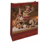 Nekupto Gift paper bag 46 x 33 x 10,5 cm Christmas sleigh red