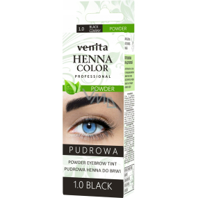 Venita Henna Color Powder Eyebrow Coloring Powder 1.0 black 4 g