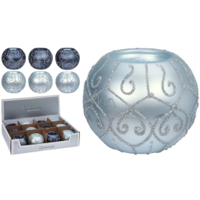 Emocio Tea light candle holder ball blue 70 mm 1 piece different kind