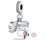 Charm Sterling silver 925 Graduation - Future can be expected, pendant on bracelet