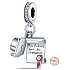 Charm Sterling silver 925 Graduation - Future can be expected, pendant on bracelet