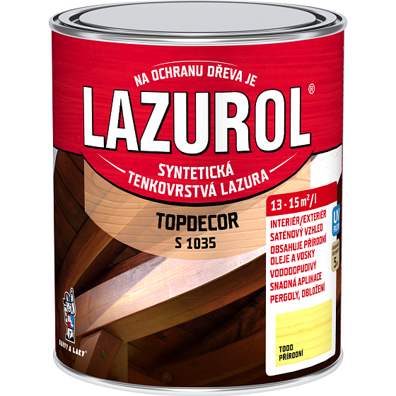 Lazurol Topdecor S1035 thin-layer wood stain T000 natural, 750 ml