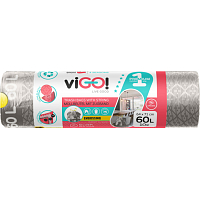 viGO! Premium pull-out trash bags, 30 µ, 71 × 64 cm, 60 l, 10 pcs