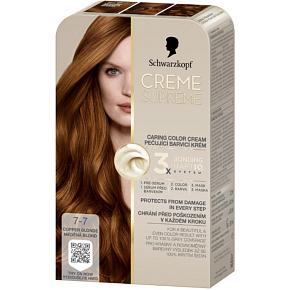 Schwarzkopf Creme Supreme Hair Color 7-7 Copper Blonde 60 ml