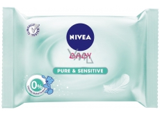 Nivea Baby Pure & Sensitive čisticí ubrousky pro citlivou pokožku pro děti 63 kusů