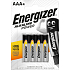 Energizer Alkaline Power AAA Micro Battery, 4 pcs