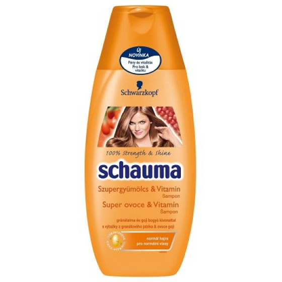 Schauma Super Fruit & Vitamin shampoo for dry hair brings shine, vitality 400ml