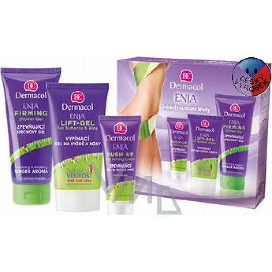Dermacol Enja Seductive curves shower gel + shut-off gel + décolleté care, cosmetic set