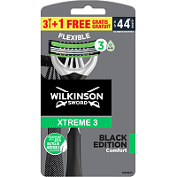 Wilkinson Sword Xtreme3 Black disposable razor, 4 pcs