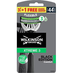 Wilkinson Sword Xtreme3 Black disposable razor, 4 pcs