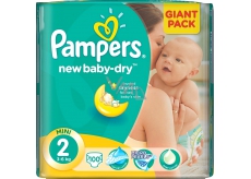 Pampers New Baby Dry 2 Mini 3-6 kg plenkové kalhotky 100 kusů
