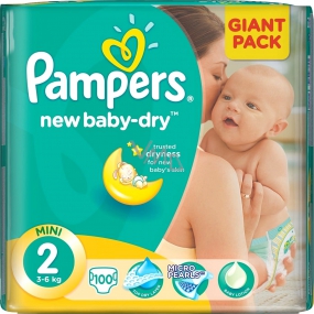 Pampers New Baby Dry 2 Mini 3-6 kg diaper panties 100 pieces
