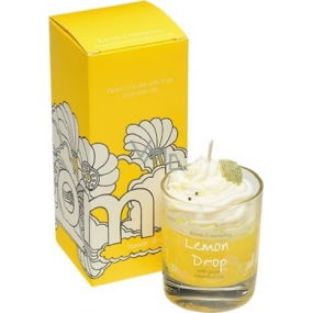 Bomb Cosmetics Lemon drop scented natural, handmade candle in glass burns for up to 35 hours