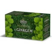 Grešík Green tea with ginkgo has a positive effect on improving memory, blood circulation in the brain infusion bags 20x1.5 g