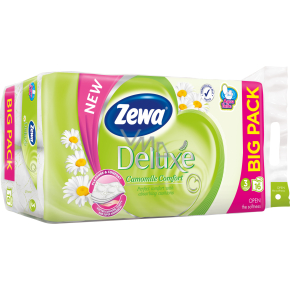 Zewa Deluxe Aqua Tube Camomile Comfort perfumed toilet paper 3 ply 150 pieces 16 pieces, roll that can be rinsed